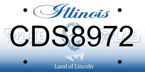CDS8972 Illinois License Plate