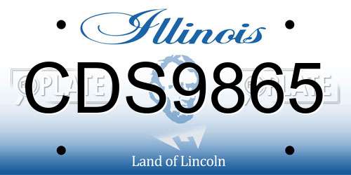 CDS9865 Illinois License Plate