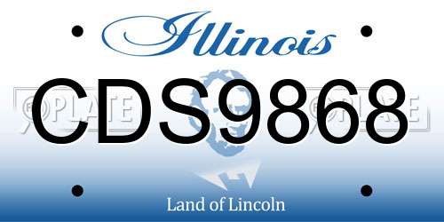 CDS9868 Illinois License Plate