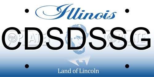 CDSDSSG Illinois License Plate