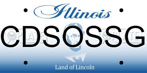CDSOSSG Illinois License Plate
