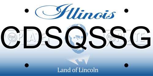 CDSQSSG Illinois License Plate