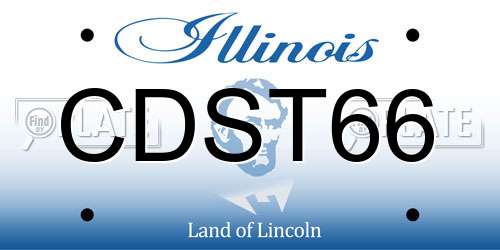 CDST66 Illinois License Plate