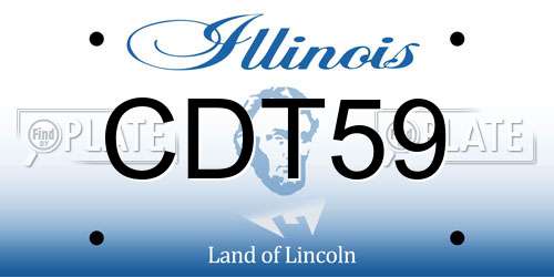 CDT59 Illinois License Plate