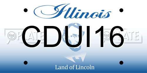 CDUI16 Illinois License Plate