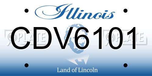 CDV6101 Illinois License Plate