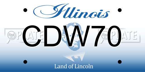 CDW70 Illinois License Plate