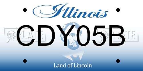 CDY05B Illinois License Plate