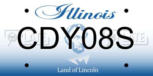 CDY08S Illinois License Plate