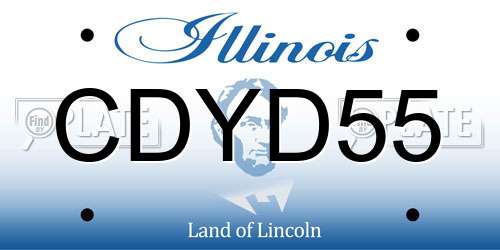 CDYD55 Illinois License Plate