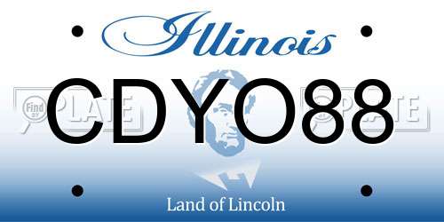 CDYO88 Illinois License Plate