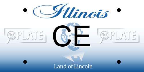 CE Illinois License Plate