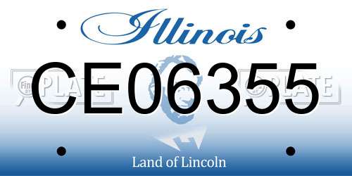CE06355 Illinois License Plate