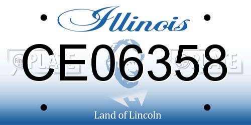 CE06358 Illinois License Plate