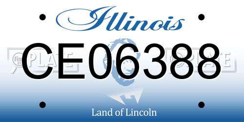 CE06388 Illinois License Plate