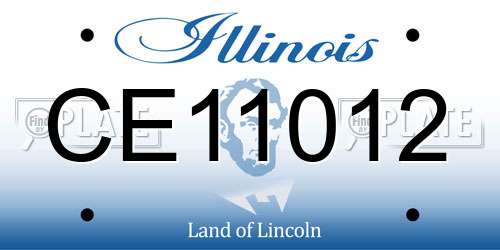 CE11012 Illinois License Plate