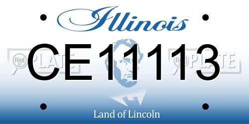 CE11113 Illinois License Plate
