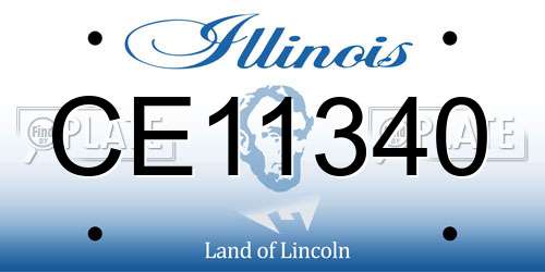 CE11340 Illinois License Plate