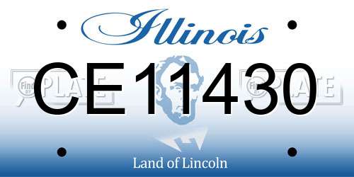 CE11430 Illinois License Plate