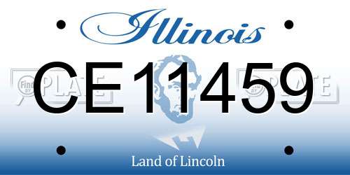 CE11459 Illinois License Plate