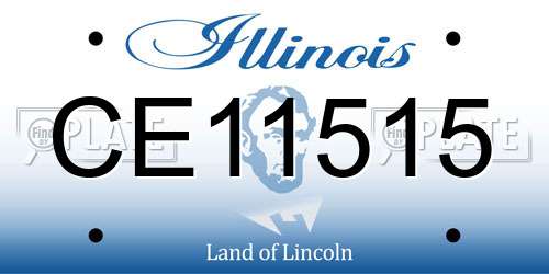 CE11515 Illinois License Plate