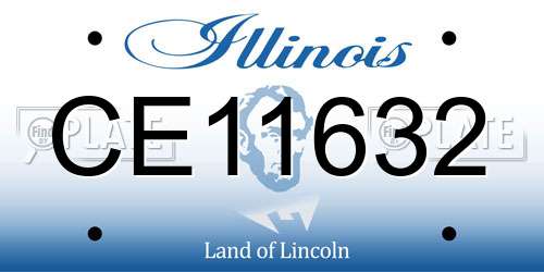CE11632 Illinois License Plate