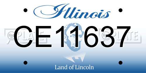 CE11637 Illinois License Plate
