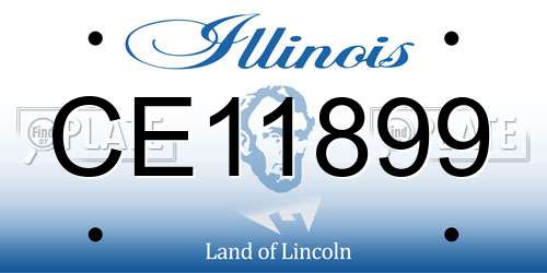 CE11899 Illinois License Plate