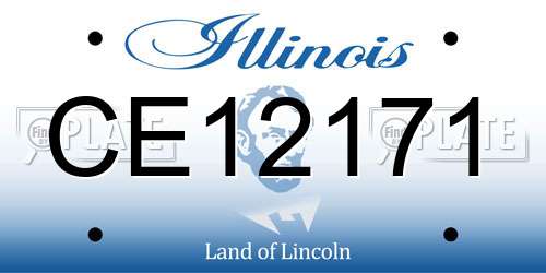 CE12171 Illinois License Plate