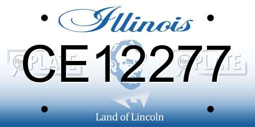 CE12277 Illinois License Plate