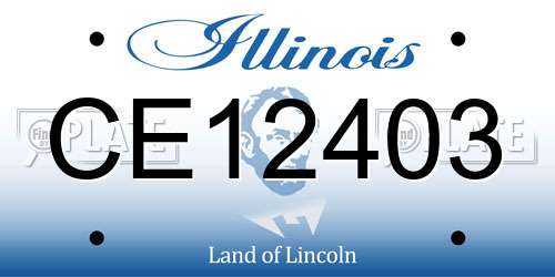CE12403 Illinois License Plate