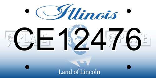 CE12476 Illinois License Plate