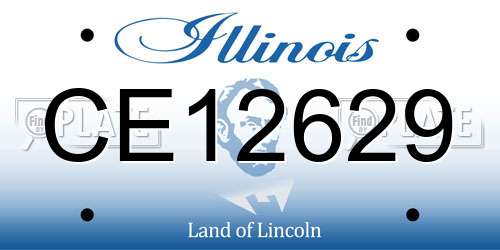 CE12629 Illinois License Plate