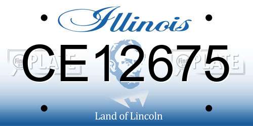 CE12675 Illinois License Plate