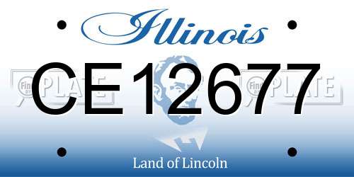 CE12677 Illinois License Plate