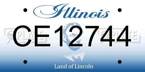 CE12744 Illinois License Plate