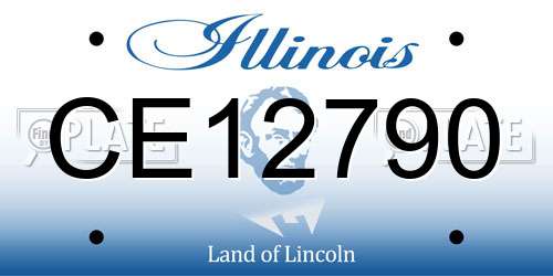 CE12790 Illinois License Plate