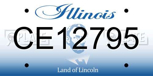 CE12795 Illinois License Plate