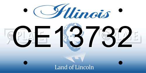 CE13732 Illinois License Plate