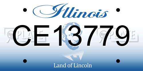 CE13779 Illinois License Plate