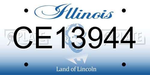 CE13944 Illinois License Plate