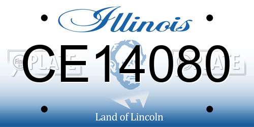CE14080 Illinois License Plate