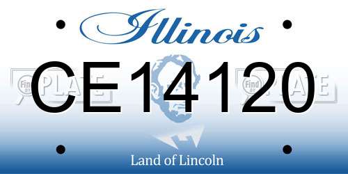 CE14120 Illinois License Plate
