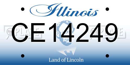 CE14249 Illinois License Plate