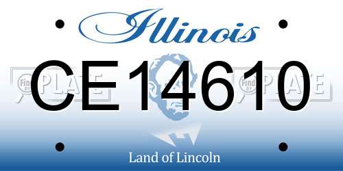 CE14610 Illinois License Plate