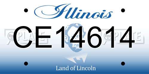 CE14614 Illinois License Plate