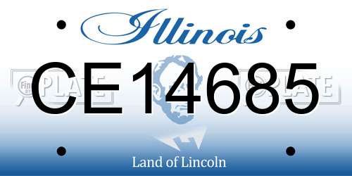 CE14685 Illinois License Plate