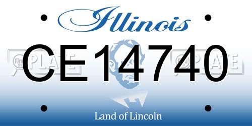 CE14740 Illinois License Plate