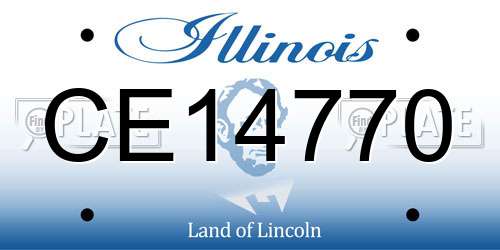 CE14770 Illinois License Plate
