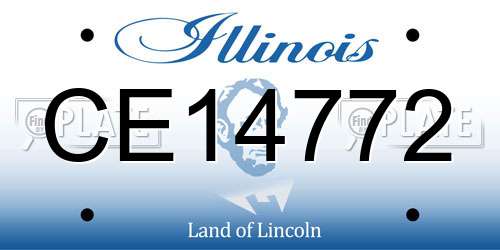 CE14772 Illinois License Plate